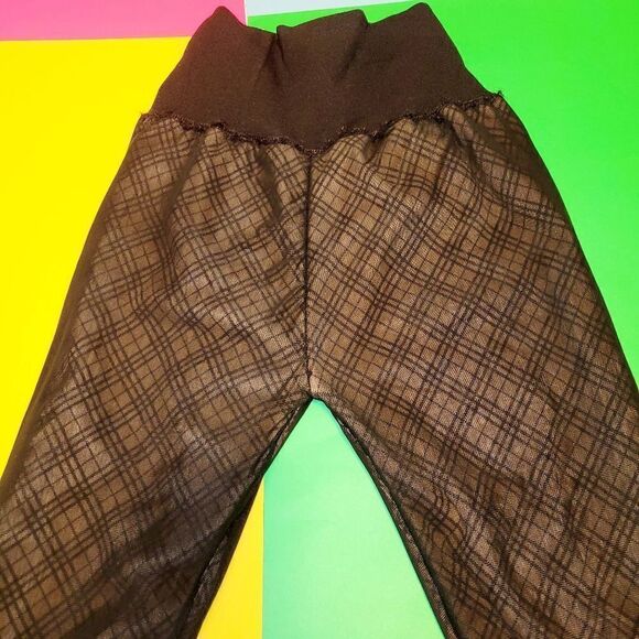 2/$20 Winter stretch Leggings plaid black pants - Picture 1 of 4